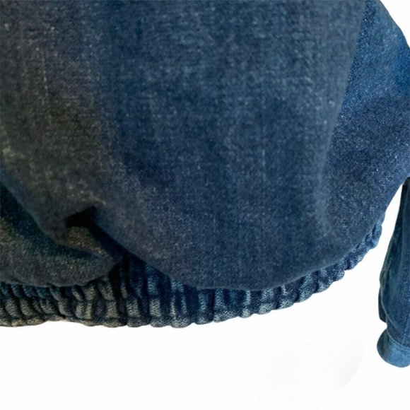 Vintage Womens Denim Jacket Blue Flannel Lined Large - Picture 8 of 10